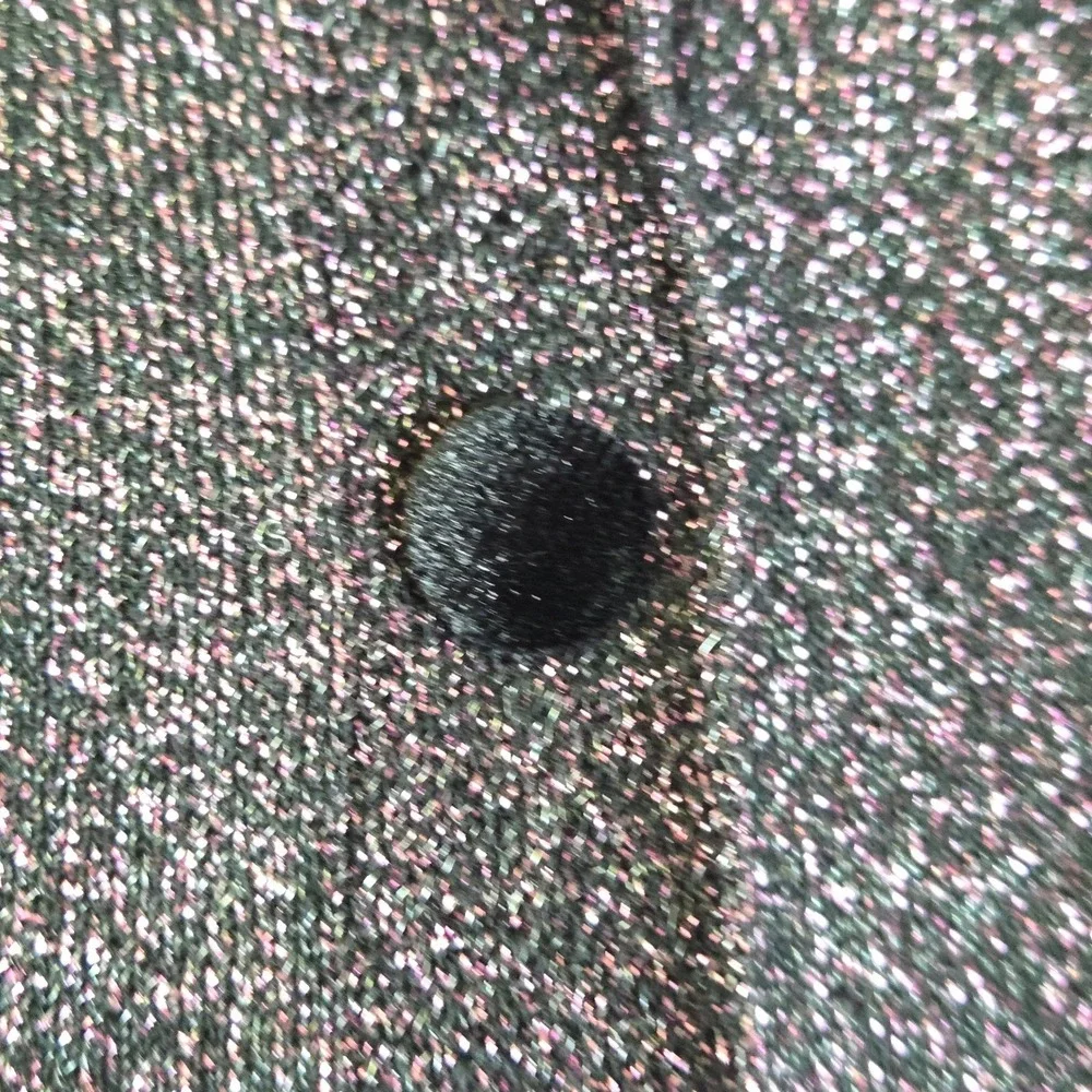 Zara‎ Metallic Shimmer Glitter Cropped Cardigan Velvet Buttons, Purple, Small - Picture 7 of 8